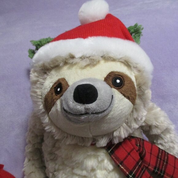 Pier 1 Imports Scully Sloth Christmas stuffed animal like new for a child - Picture 5 of 8